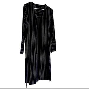 ZARA Woman’s Long Open Front Striped Blazer Size M